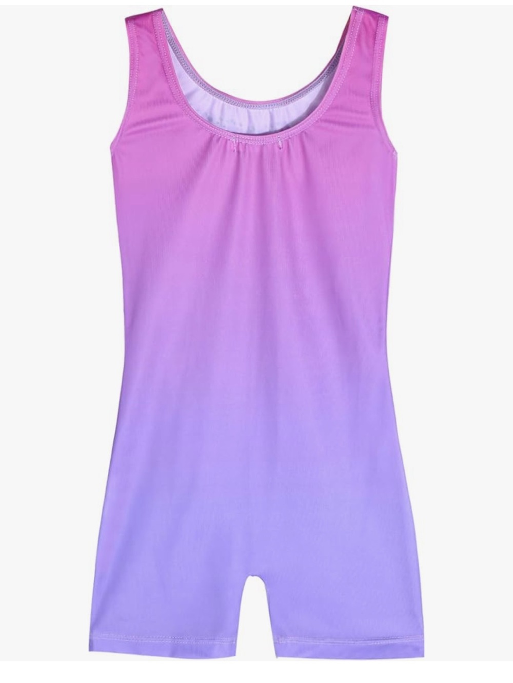 Rhinestone Biketard Purple and Pink Ombre Leotard Gymnastics age 7-8 years - Picture 3 of 12